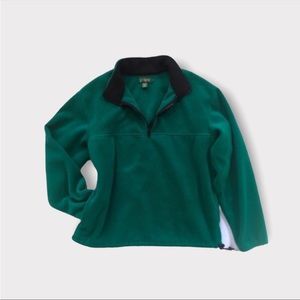 J.Crew emerald green fleece zip pullover